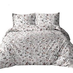 Obrázek pro produkt Zateplená kombinovaná deka v polštáři Světlehnědý květ 150X200 50X60