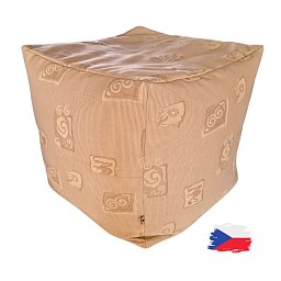 Obrázek pro produkt Kostka krémová s krémovým vzorem 50X50X50 cm